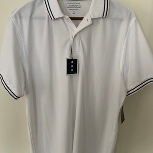 Club Room Men's Performance Polo White M NEW TAG
